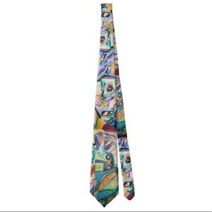 Custom tie designed by artist Rachel Berkowitz